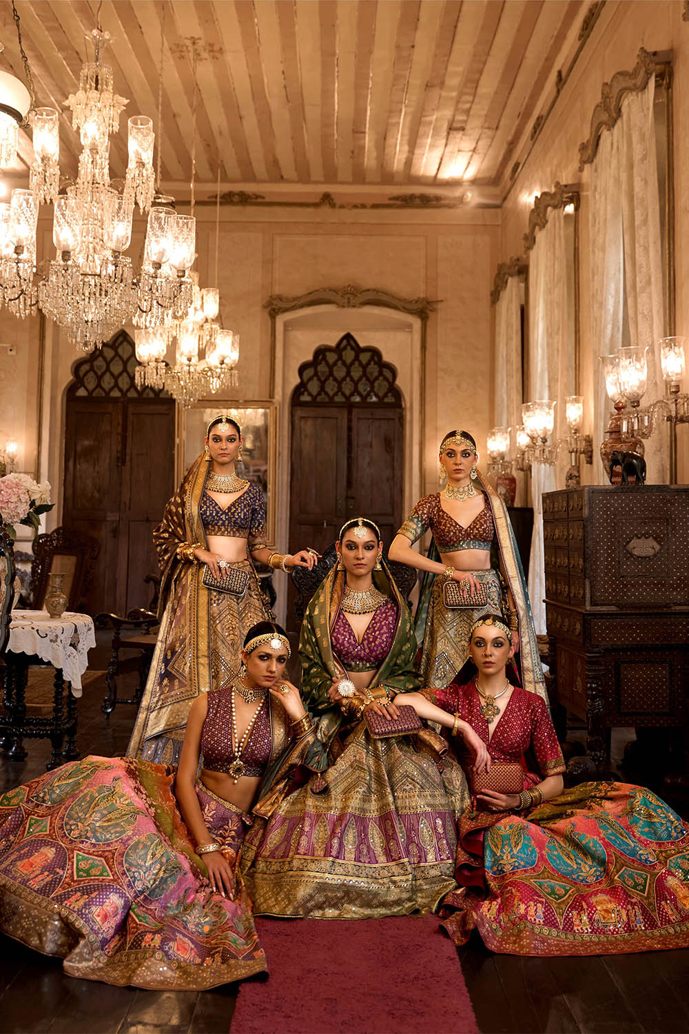 Purple & Pink Shade Embroidery Lahenga Choli with Pretty Blouse and Printed Dupatta