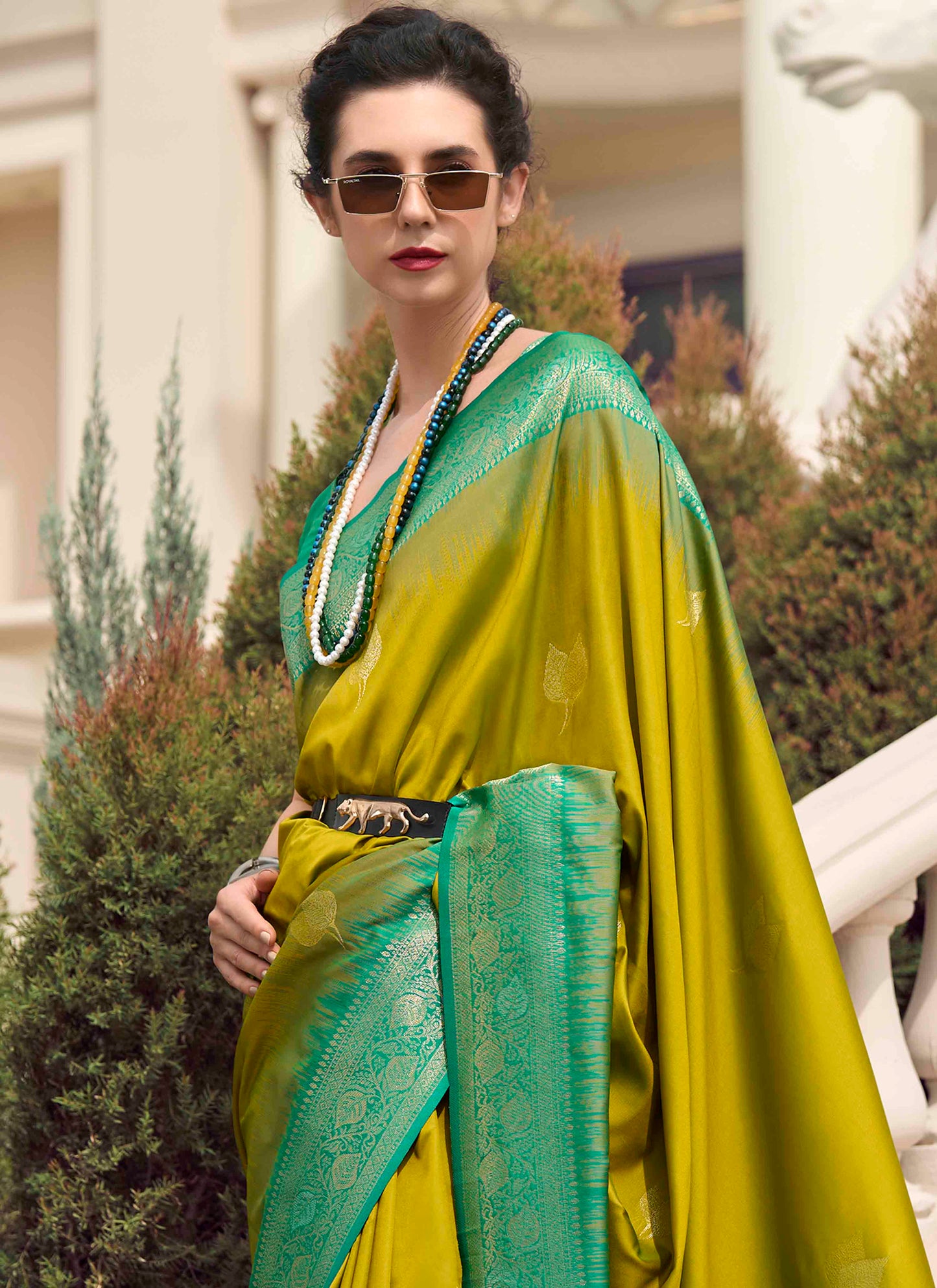 Tomato Red Soft Bandhani Style Dola Silk Saree with Blouse